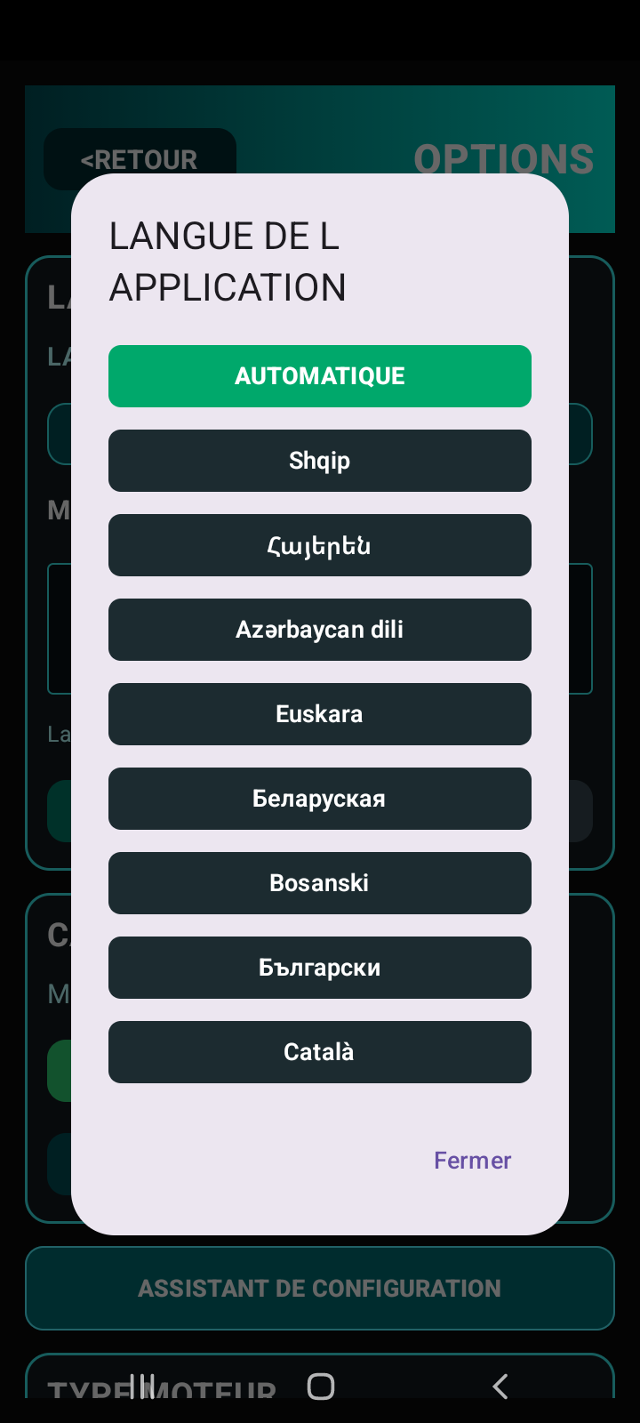 Liste des langues européennes de PAROTSPEED